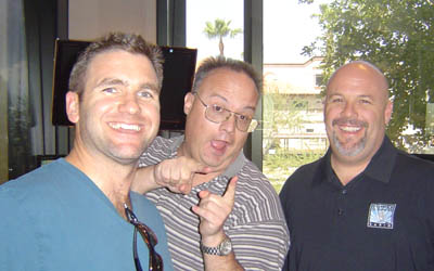 goofing off after the show